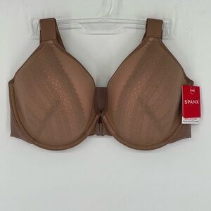 NEW Spanx BRA-LLELUJAH Illusion Lace Full Coverage Bra Café Vintage Rose